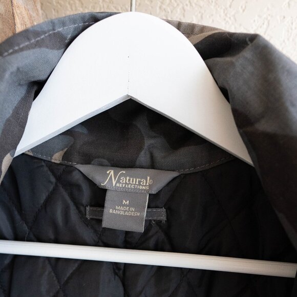 Natural Reflections Camo Hooded Parka Jacket | Women's M | Quilted Lining - Picture 3 of 10